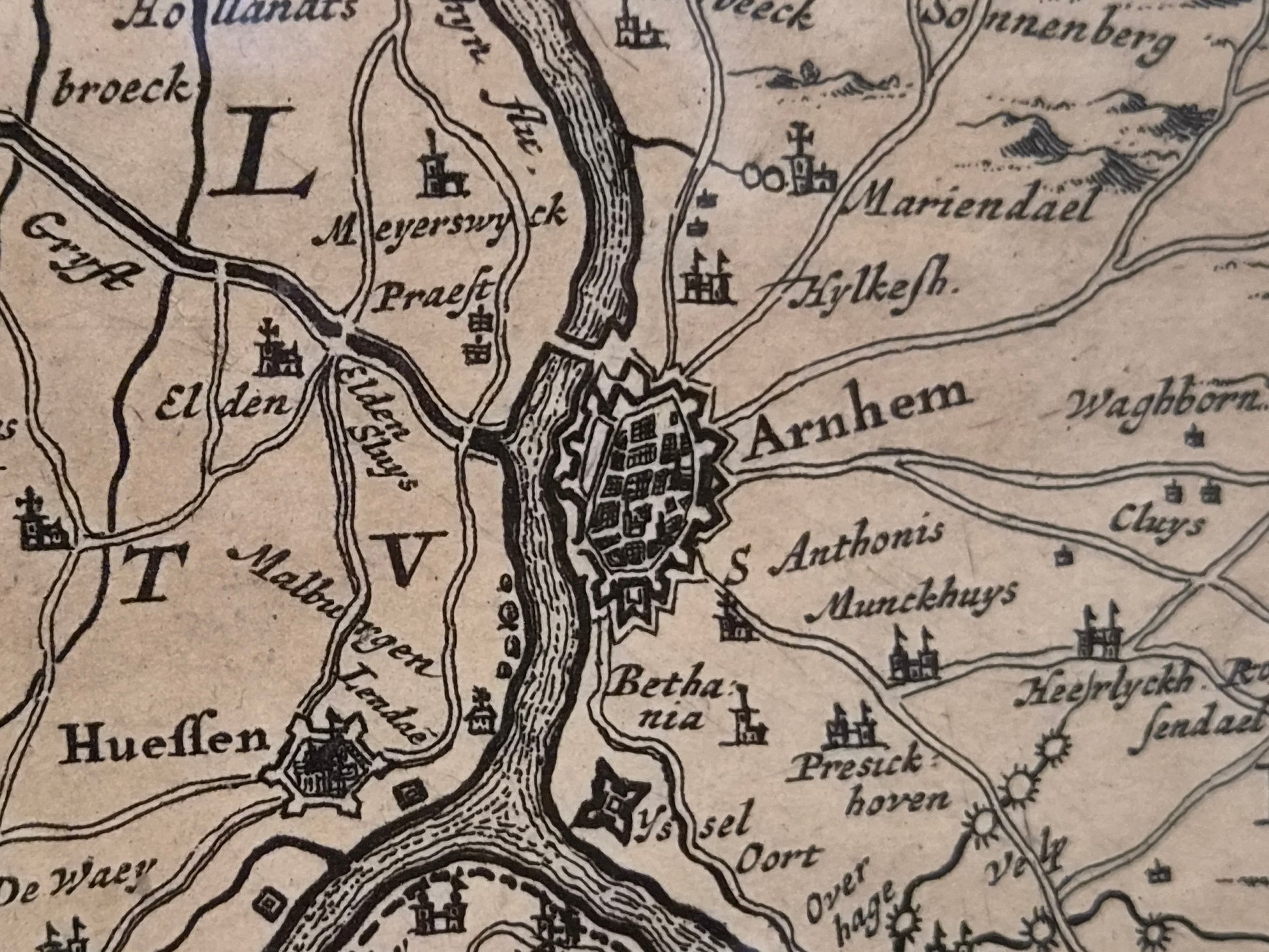 Antieke Kopergravure Graafschap Zutphen – Frederick de Wit (ca. 1680)
