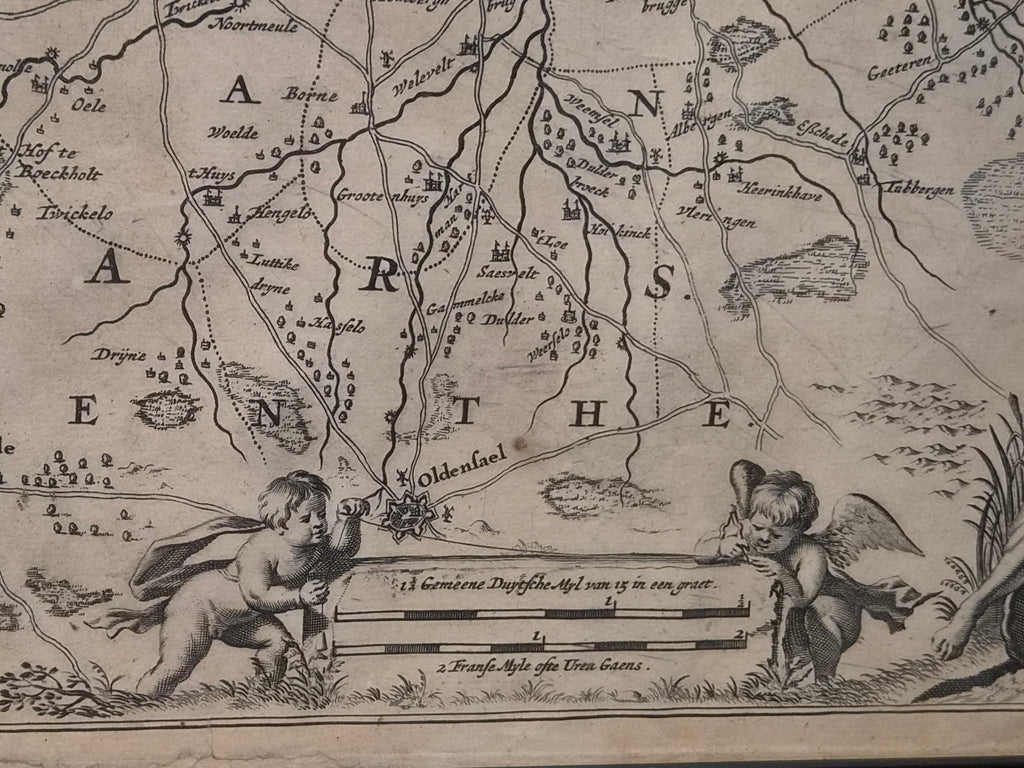 Antieke Kopergravure Graafschap Zutphen – Frederick de Wit (ca. 1680)