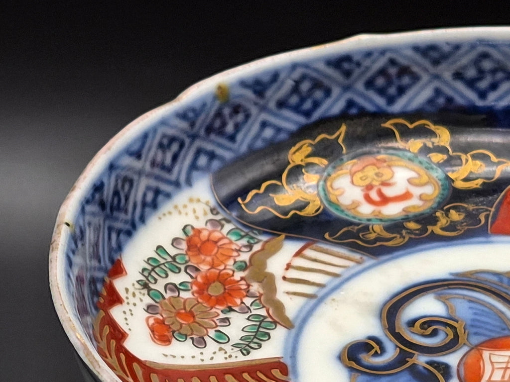 Antiek Japans Imari Porseleinen Schoteltje – Edo Periode – ø 12 cm