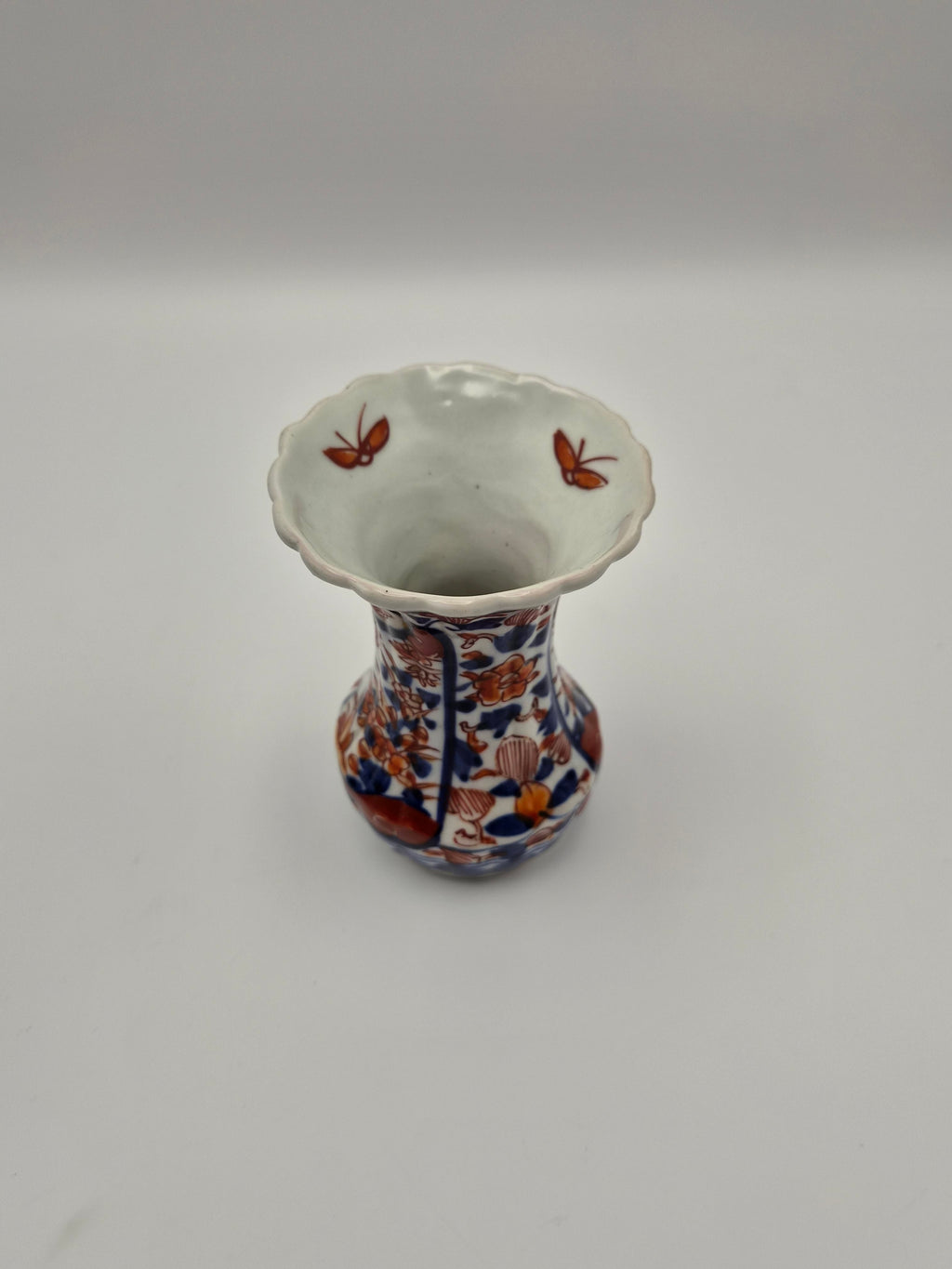 Paar Japanse Imari Vaasjes – Blauw & IJzerrood – ca. 1900