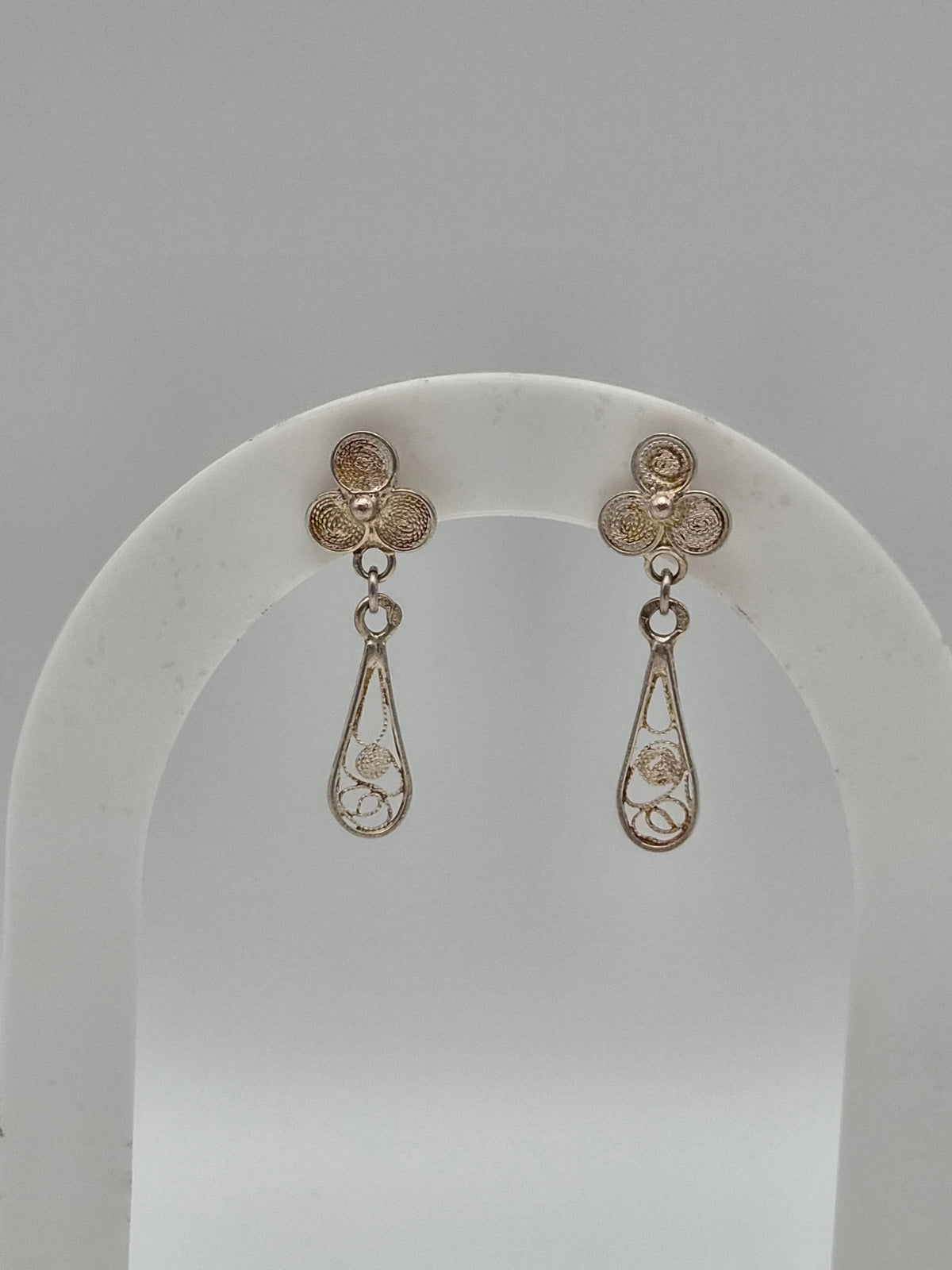 Fijne Zilveren Filigrain Oorbellen – Verfijnd Vintage Sieraad – 2,8 cm