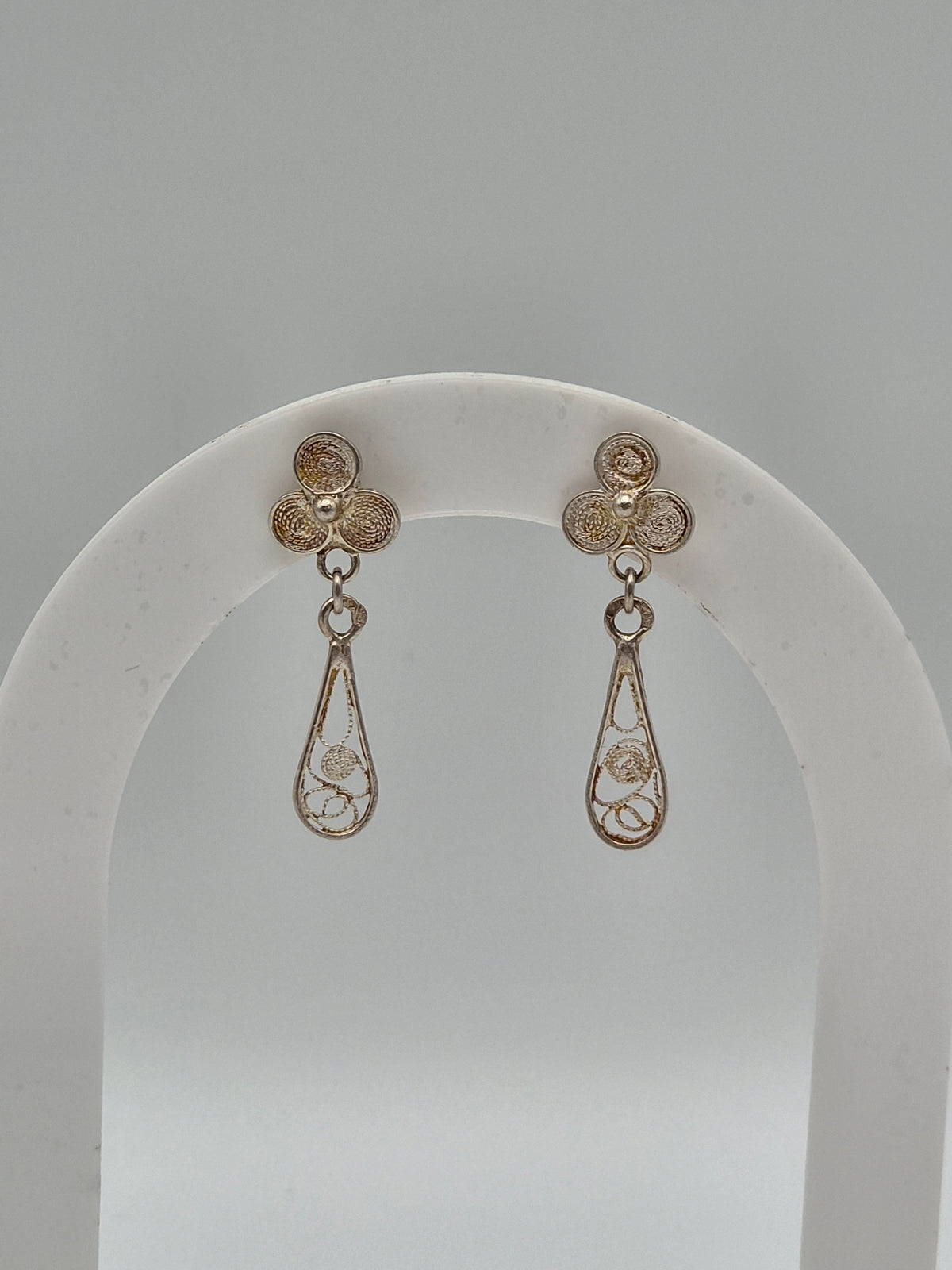 Fijne Zilveren Filigrain Oorbellen – Verfijnd Vintage Sieraad – 2,8 cm