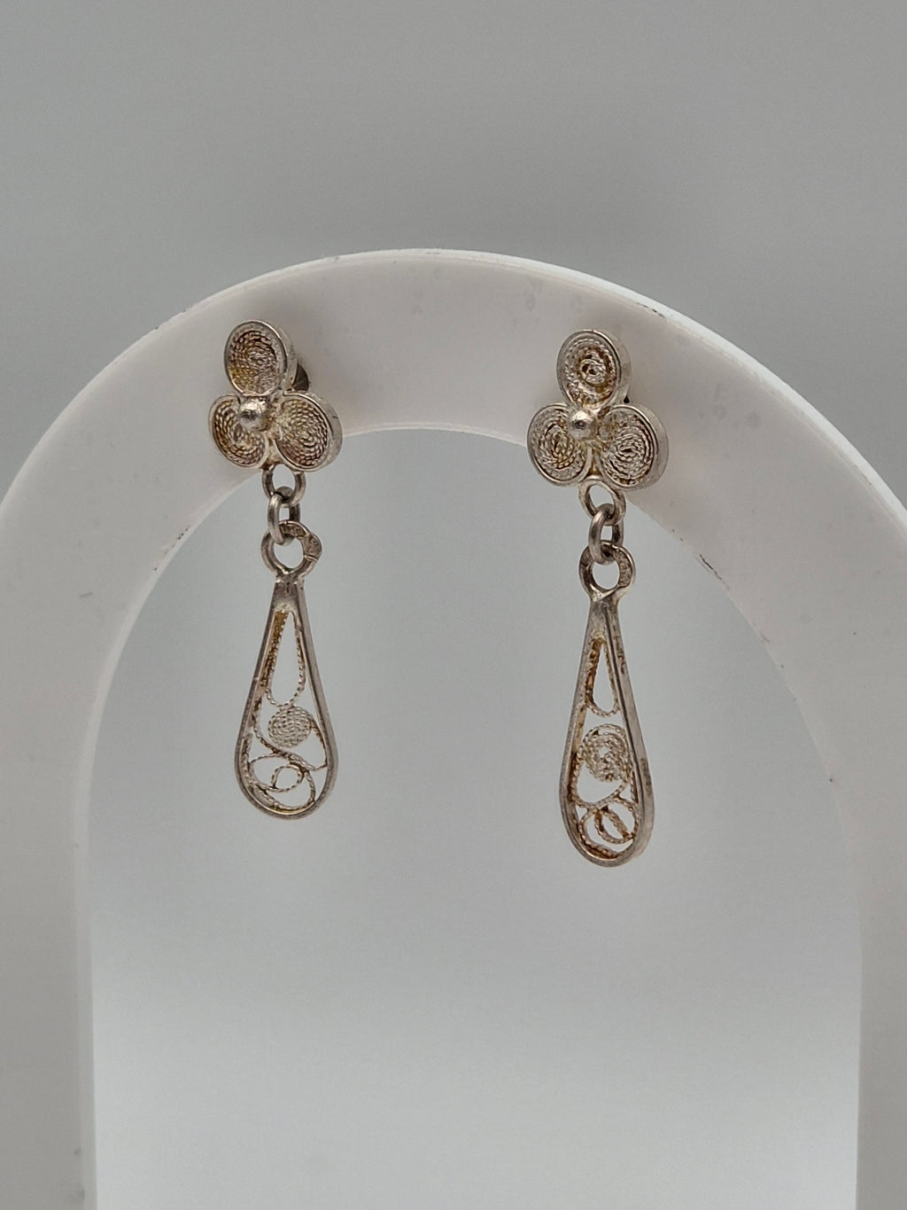 Fijne Zilveren Filigrain Oorbellen – Verfijnd Vintage Sieraad – 2,8 cm