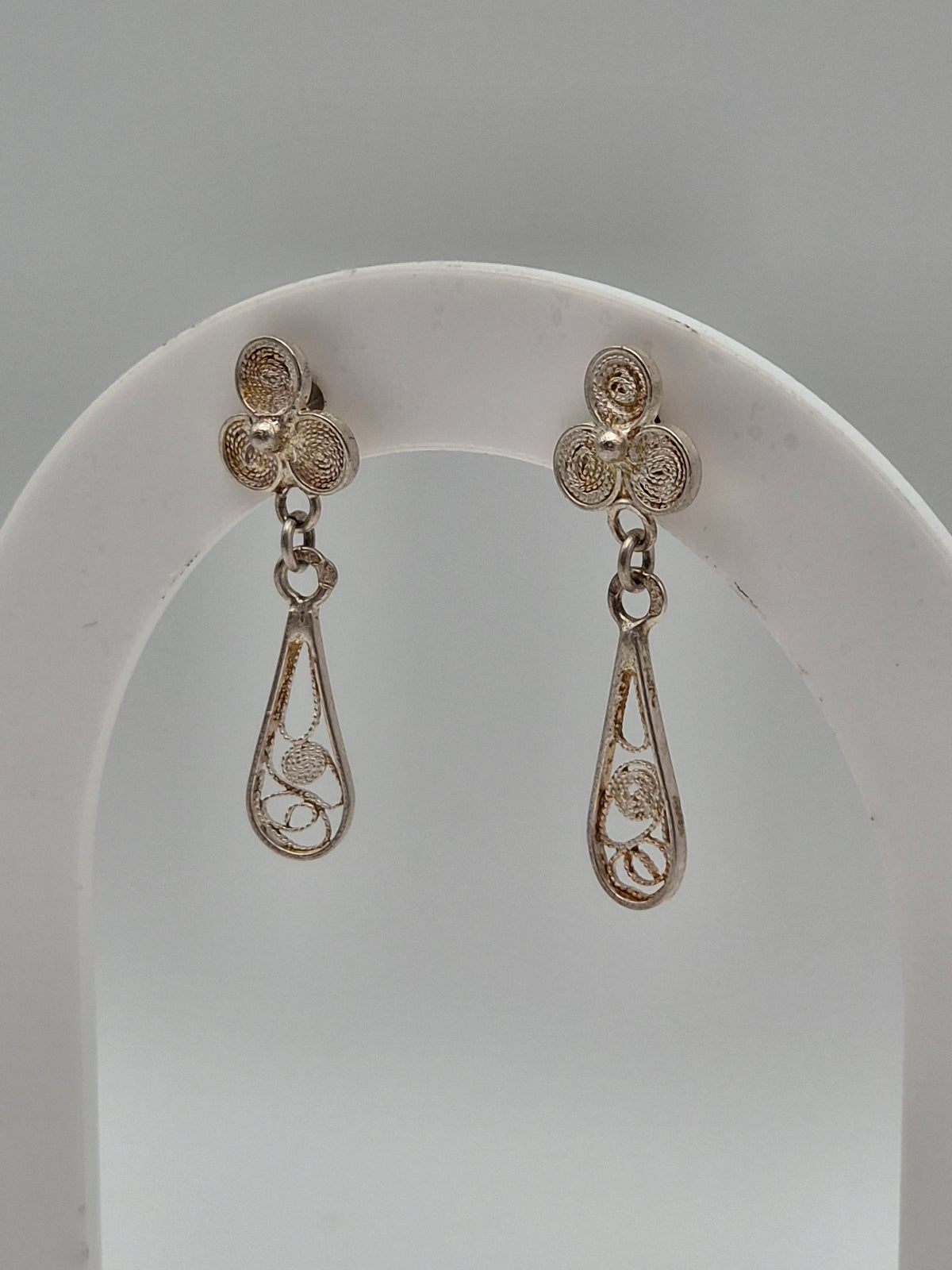 Fijne Zilveren Filigrain Oorbellen – Verfijnd Vintage Sieraad – 2,8 cm