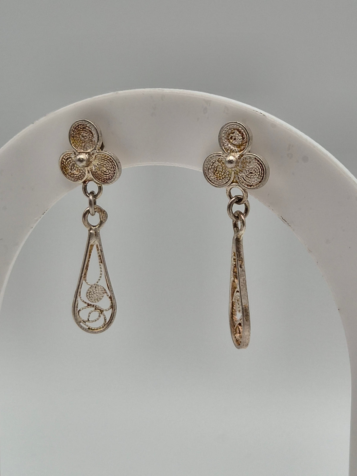 Fijne Zilveren Filigrain Oorbellen – Verfijnd Vintage Sieraad – 2,8 cm