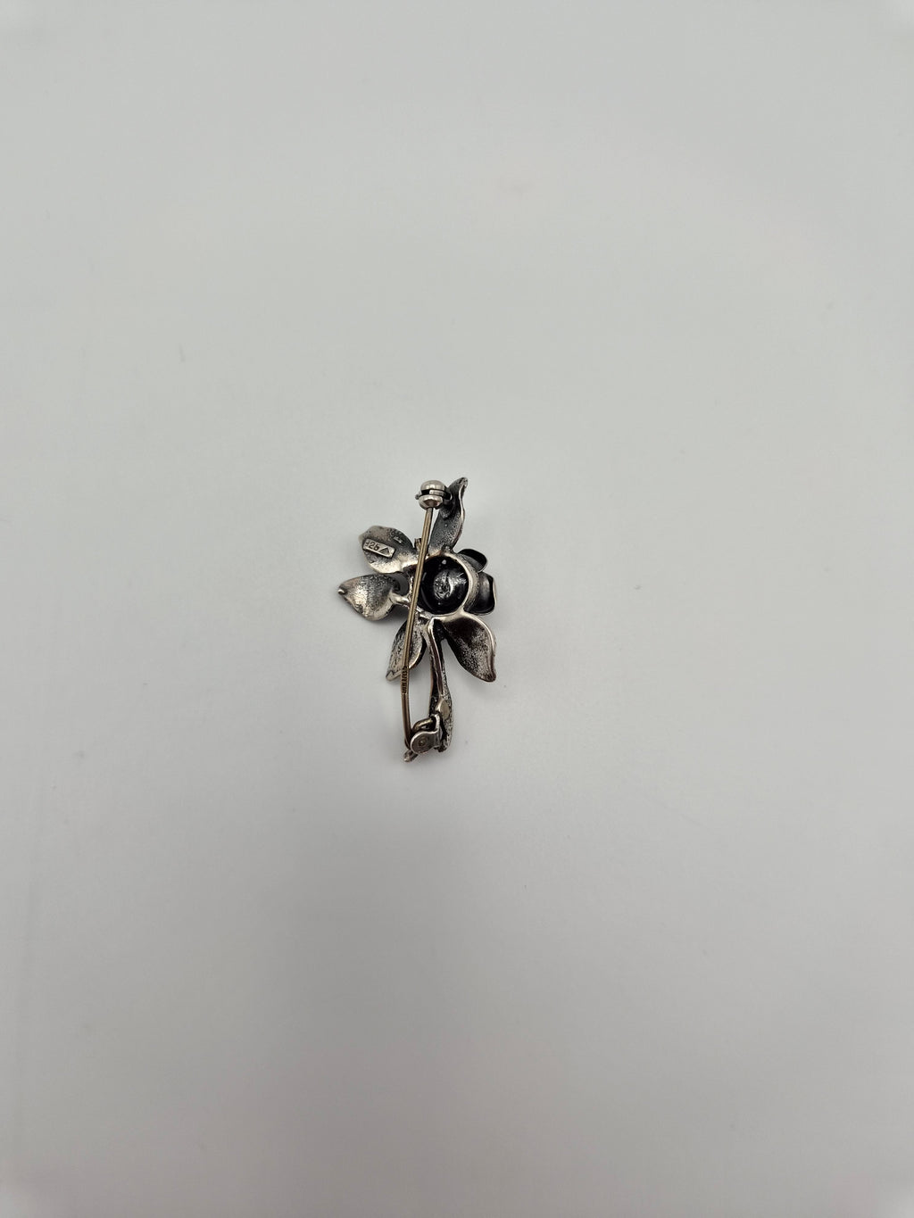 Vintage Zilveren Rozenbroche – 925 Zilver – Bloem & Blad