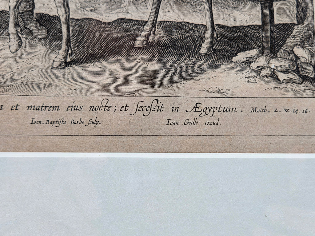 De Vlucht naar Egypte – Maerten de Vos – 17e-eeuwse Kopergravure