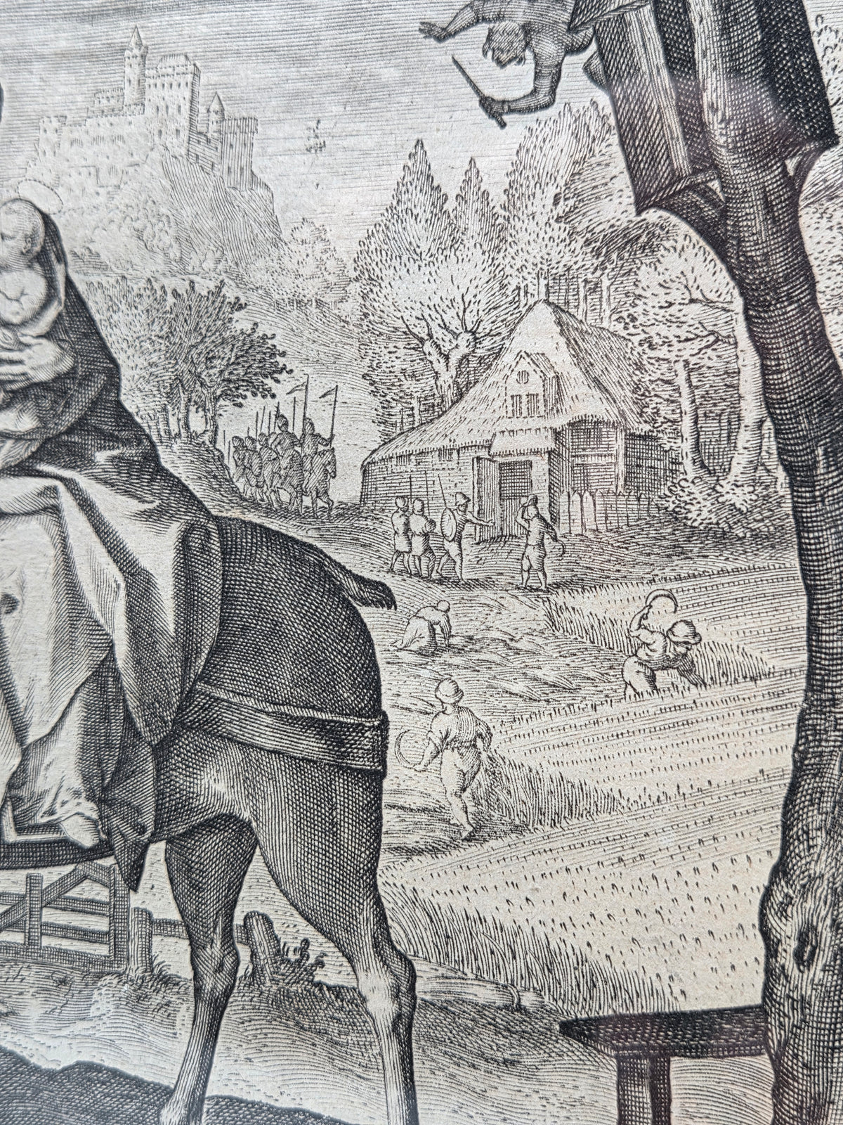 De Vlucht naar Egypte – Maerten de Vos – 17e-eeuwse Kopergravure