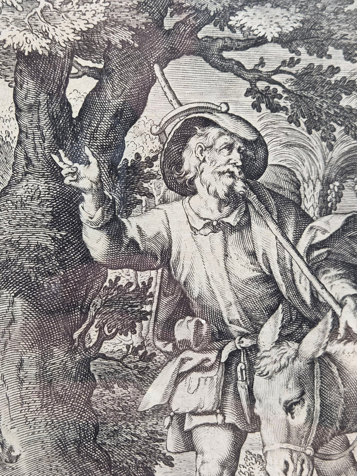 De Vlucht naar Egypte – Maerten de Vos – 17e-eeuwse Kopergravure