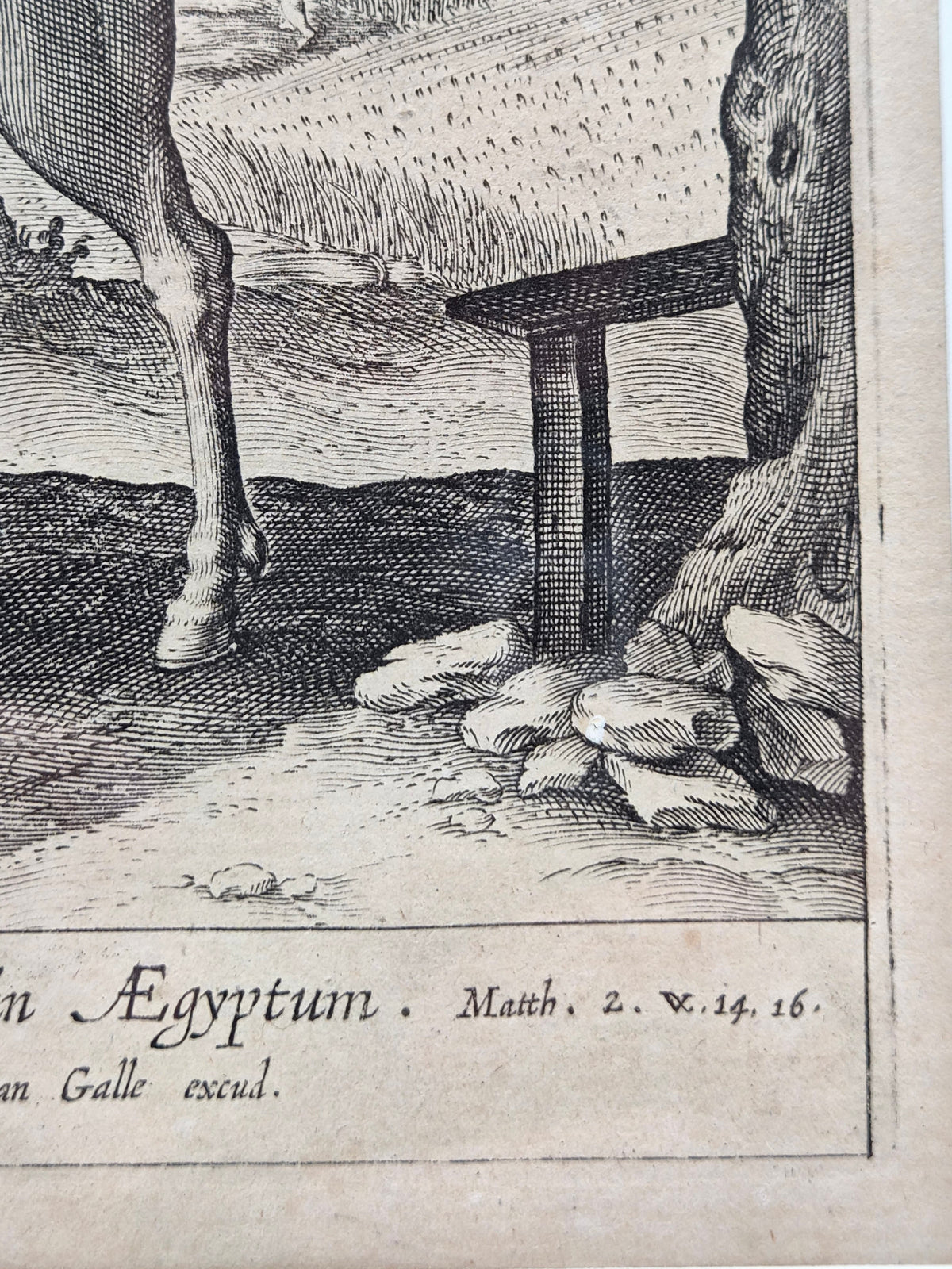De Vlucht naar Egypte – Maerten de Vos – 17e-eeuwse Kopergravure