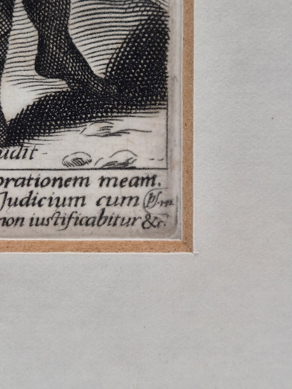 16e-eeuwse Kopergravure – Maerten de Vos & Johann Sadeler – David treurt om Absalom, 1586