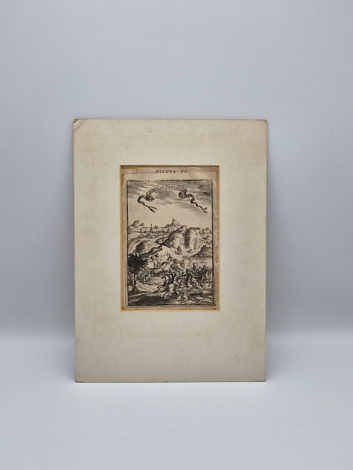 17e-eeuwse Kopergravure van Peking – Cambalu ou Pekin – Allain Manesson Mallet