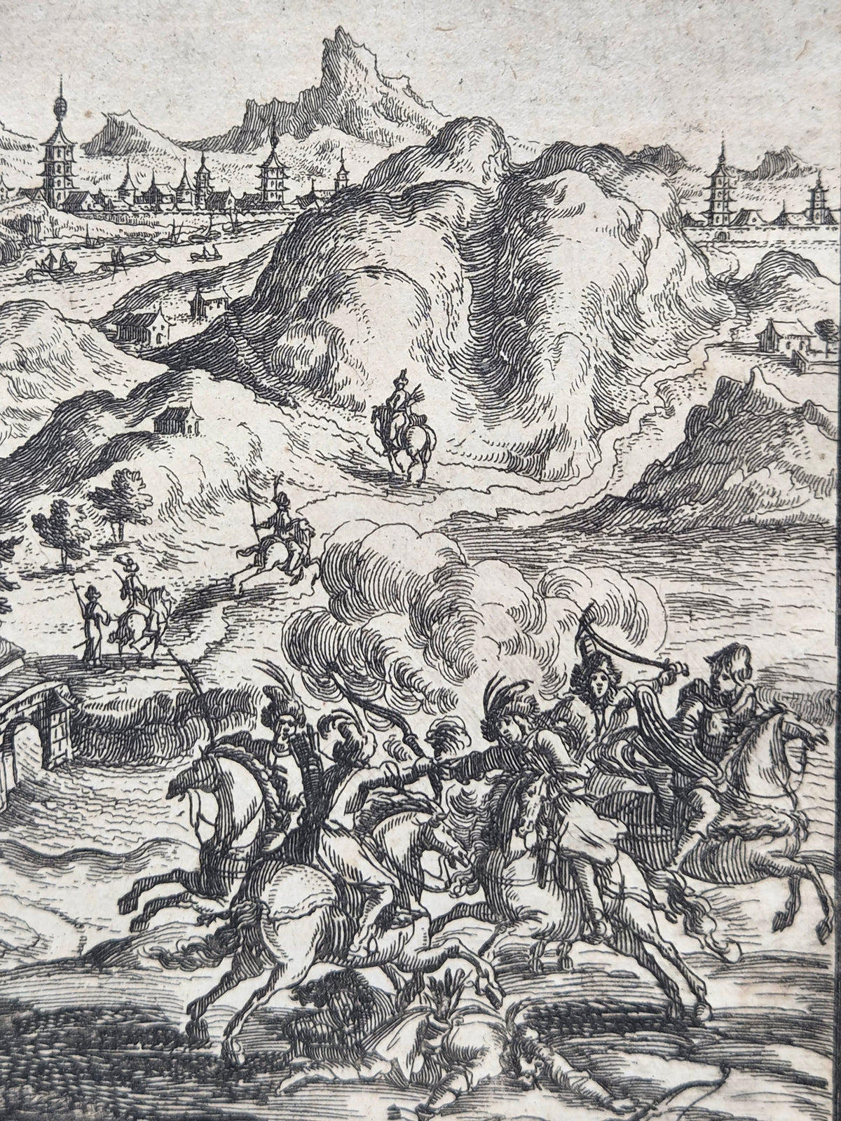 17e-eeuwse Kopergravure van Peking – Cambalu ou Pekin – Allain Manesson Mallet