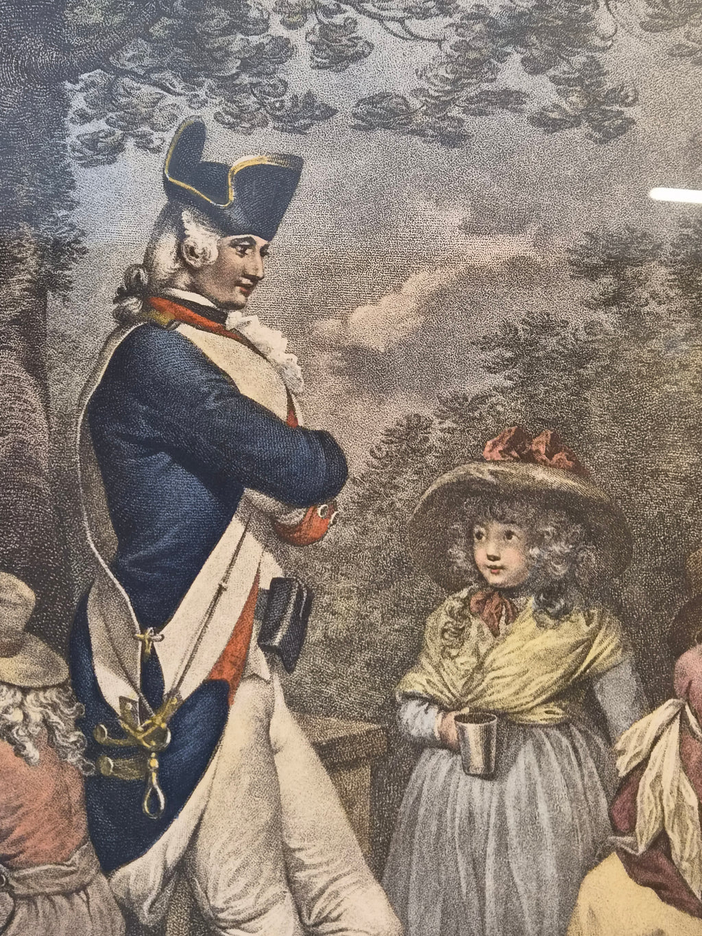 St James’s Park – George Morland – Ingekleurde 18e-eeuwse Stippelgravure – 1790