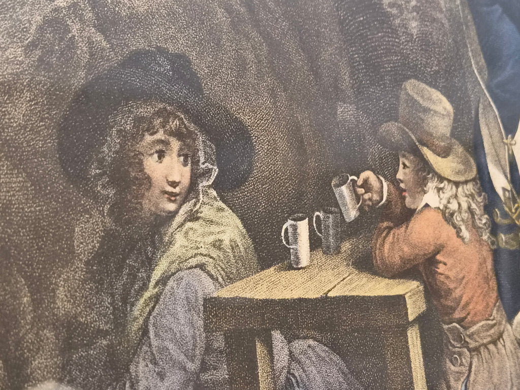 St James’s Park – George Morland – Ingekleurde 18e-eeuwse Stippelgravure – 1790