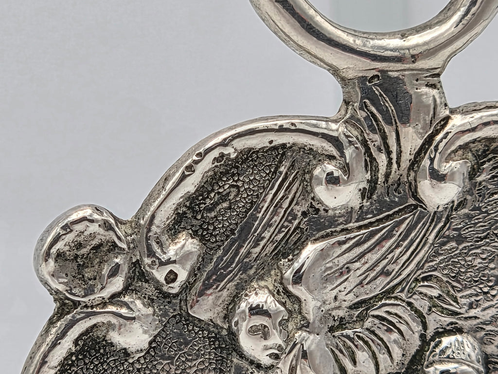Antieke Zilveren Chatelaine Hanger – Nederlandse Neorococo – Bijbelse Voorstellingen