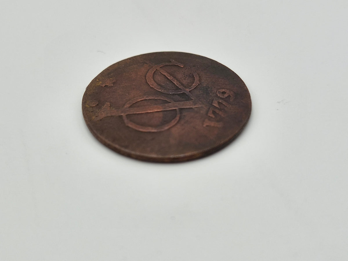 Twee antieke VOC-duiten – Zeeland 1766 en West-Friesland 1779