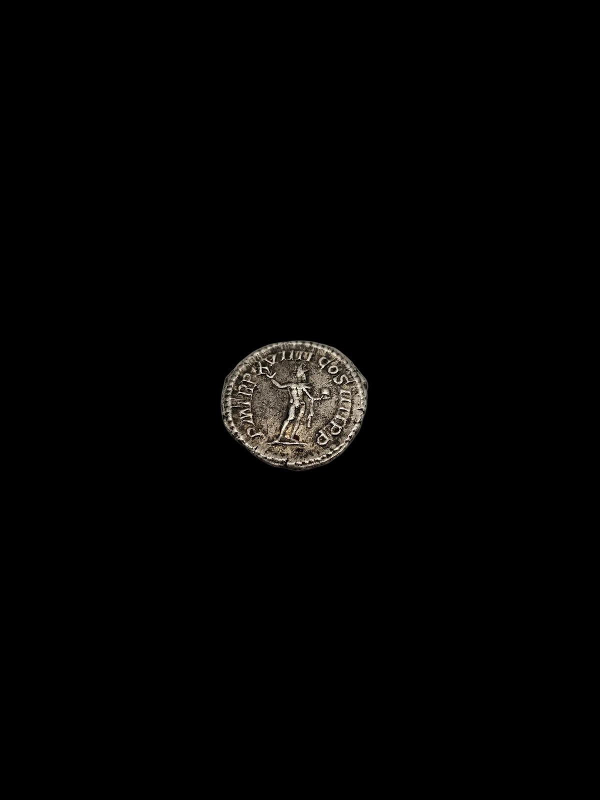 Romeinse zilveren denarius van Caracalla – Sol, ca. 216 n.Chr.