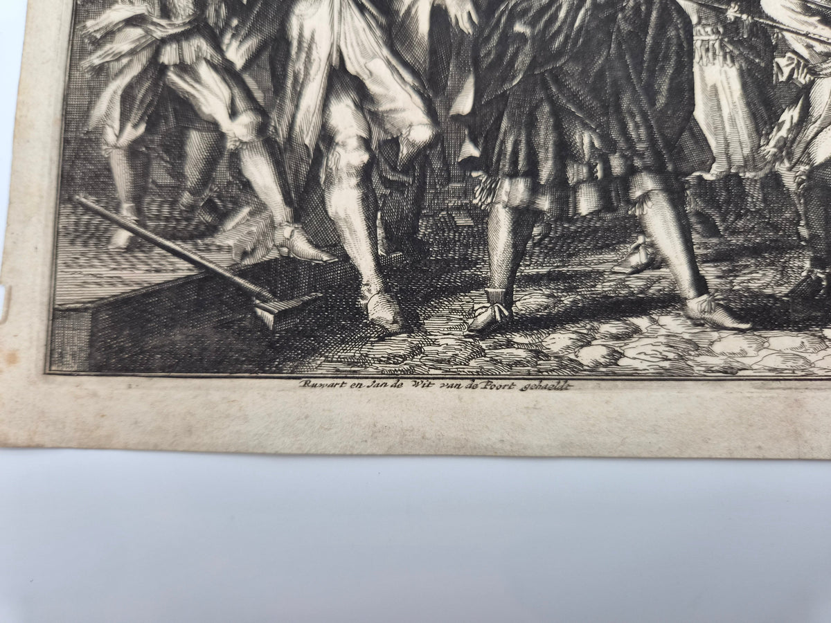 Gravure | De Rampzalige Doodt van Cornelis en Joan de Wit | Romeyn de Hooghe
