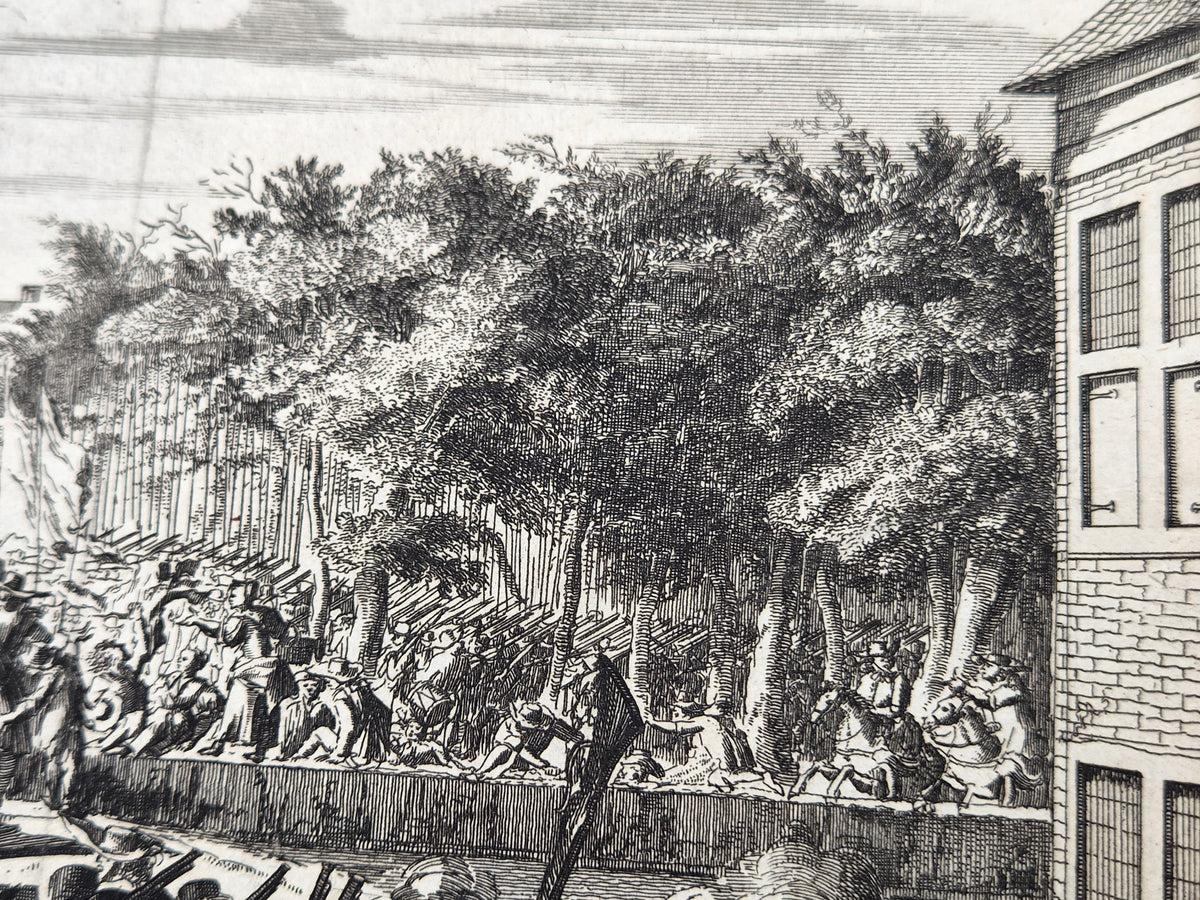 Gravure | De Rampzalige Doodt van Cornelis en Joan de Wit | Romeyn de Hooghe