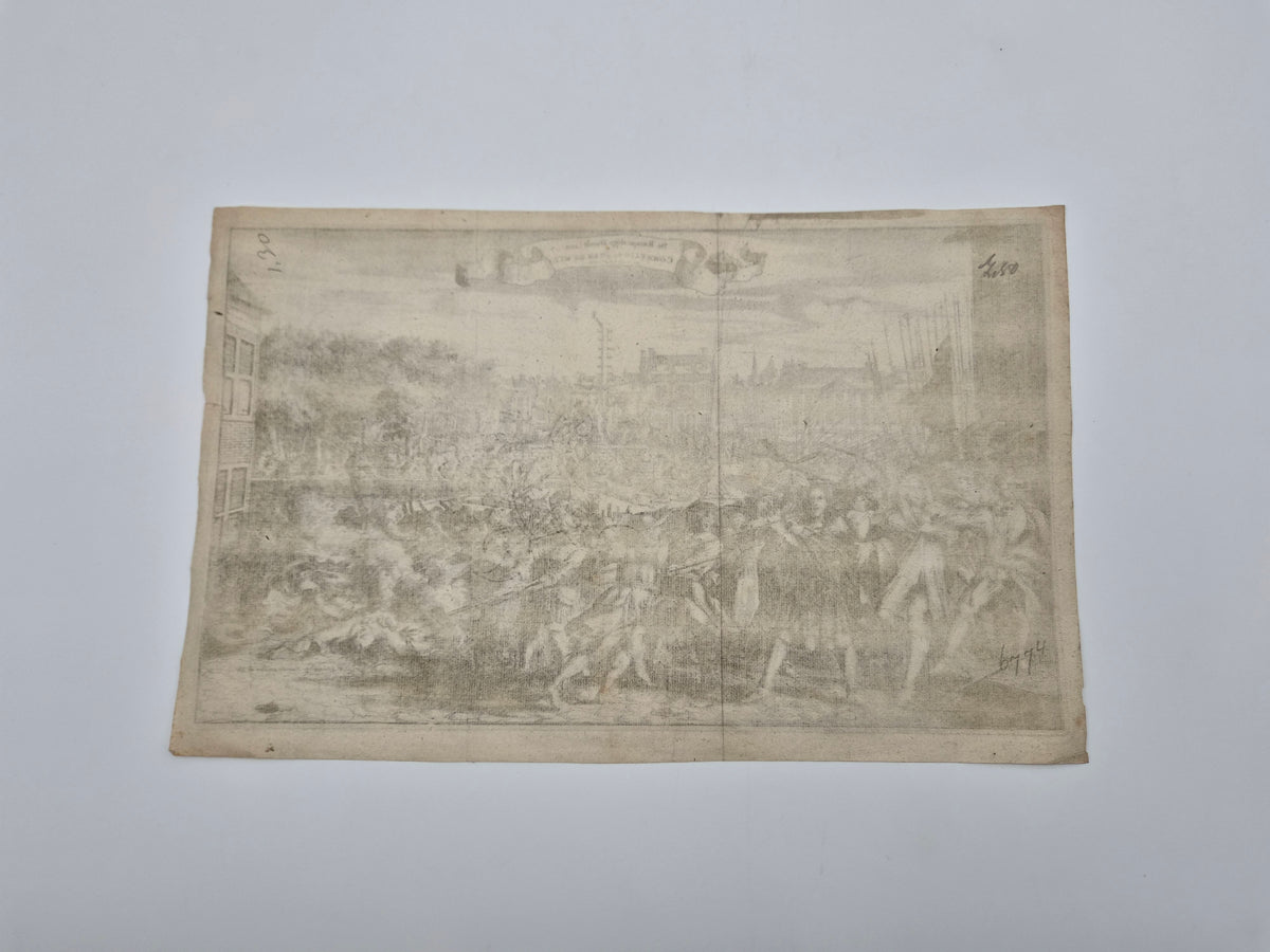 Gravure | De Rampzalige Doodt van Cornelis en Joan de Wit | Romeyn de Hooghe