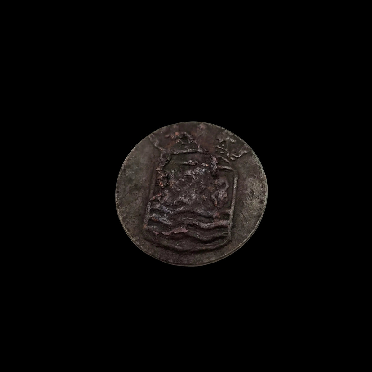 Antieke koperen VOC-duit Zeeland 1750 – Middelburg