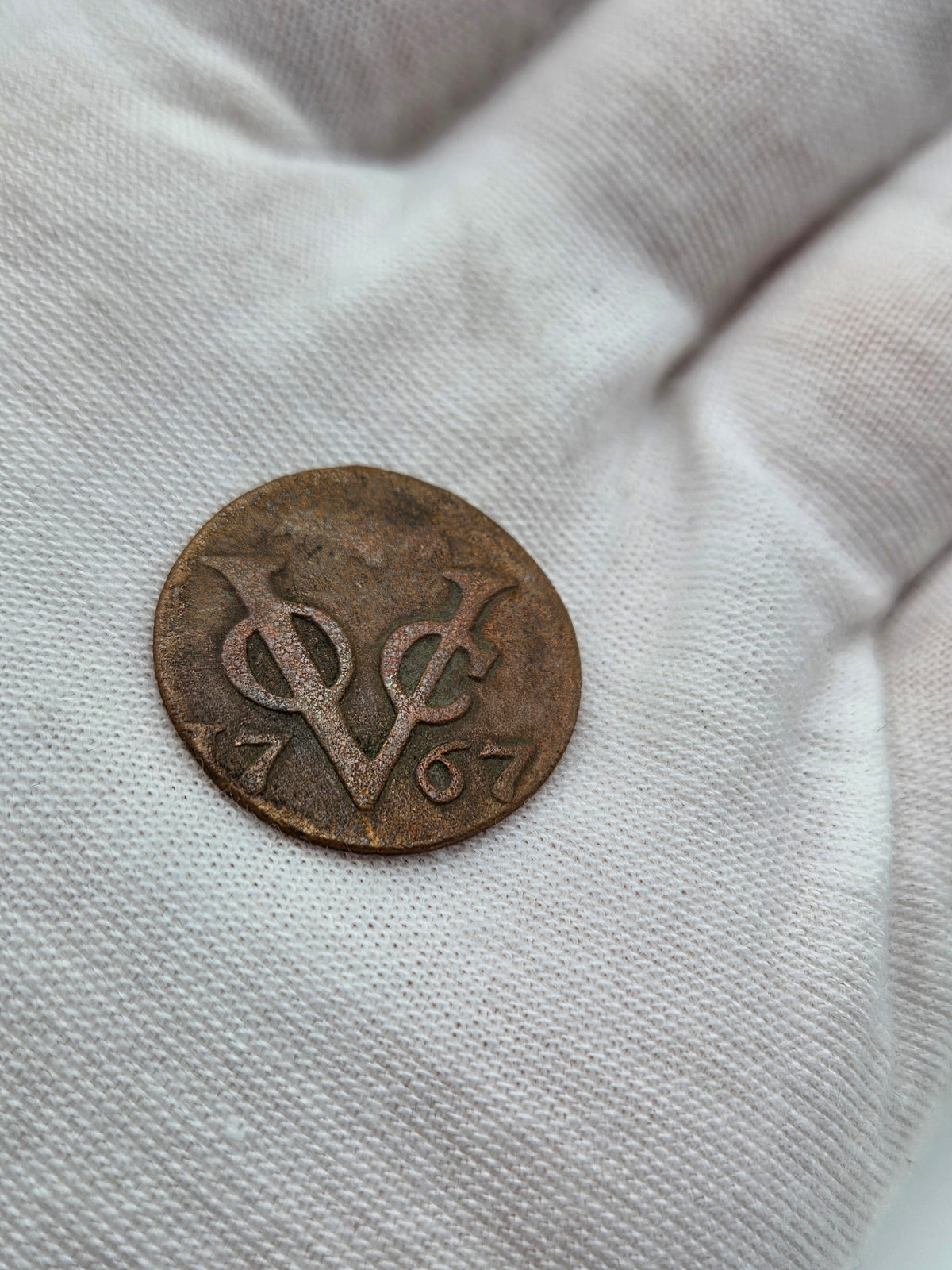 Antieke koperen VOC-duit Zeeland 1767 – Middelburg