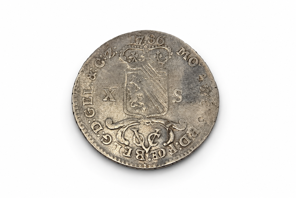 Antieke Zilveren VOC X Stuiver 1786 – Gelderland & Zutphen – Harderwijk