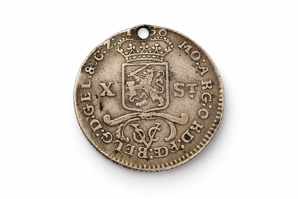 Antieke Zilveren VOC X Stuiver Gelderland 1786 – 10 Stuiver
