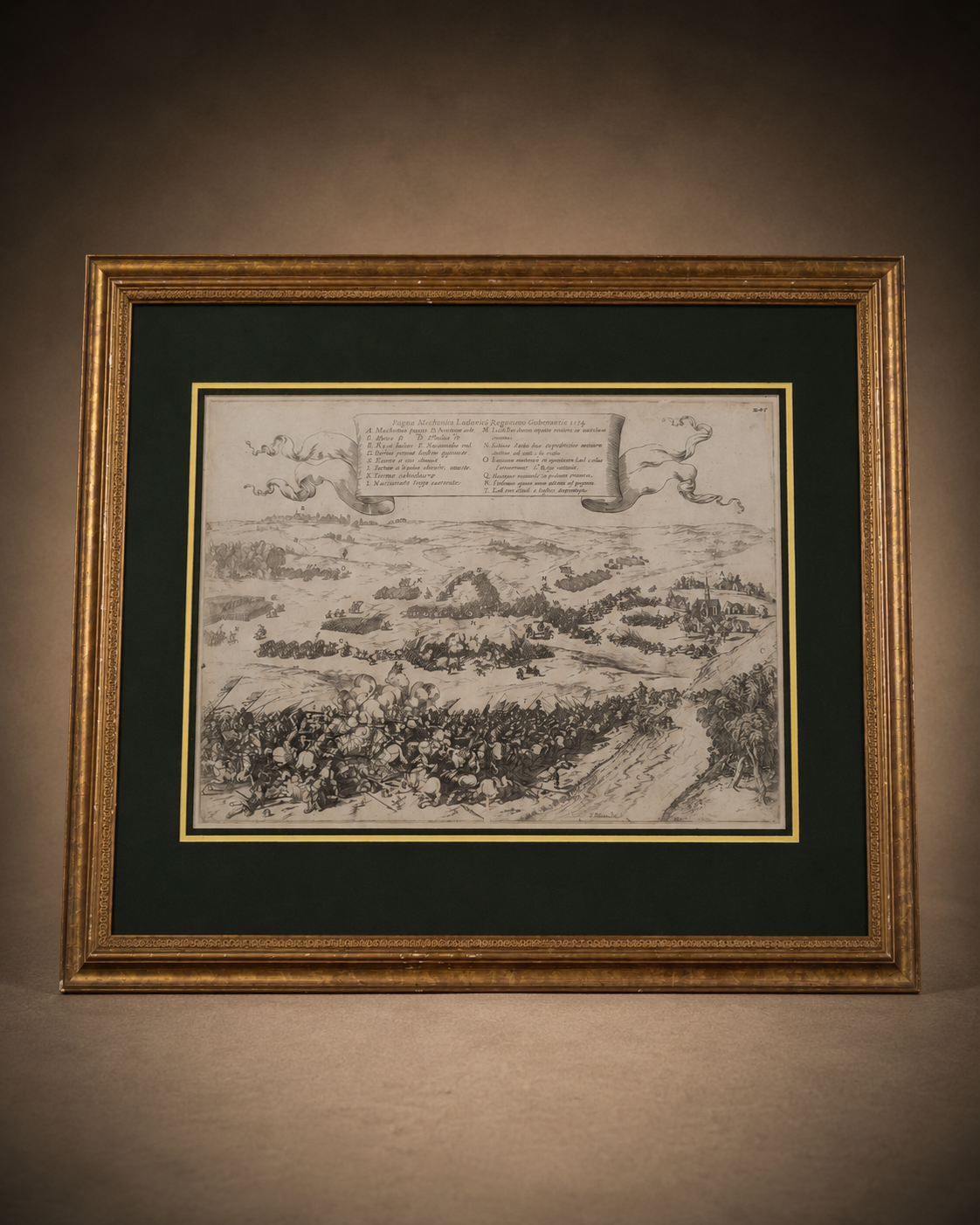 Zeventiende-eeuwse Gravure: Slag op de Mookerheide (1574) – Johann Wilhelm Baur