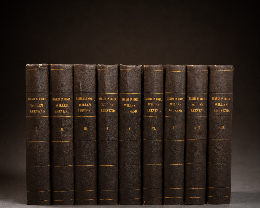 Wolff & Deken – Historie van den Heer Willem Leevend – Complete 8-delige eerste uitgave (1784–1785) – Met Ex Libris van Frits Lugt