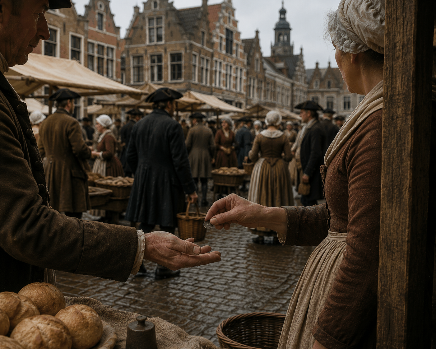 Antieke Hollandse Duit 1739 – Provincie Holland – Originele Koperen Handelsmunt uit de Republiek