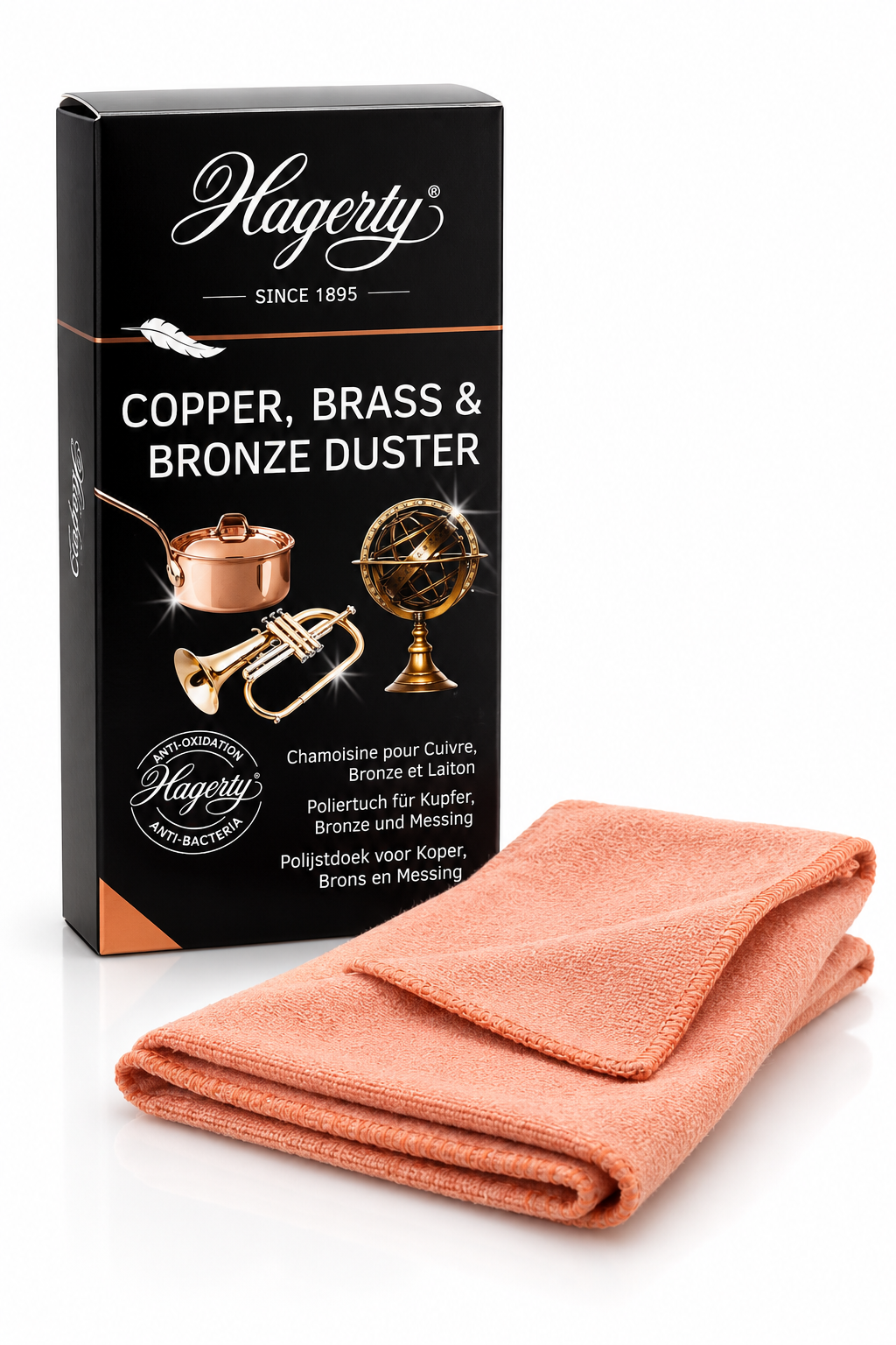 Hagerty Copper, Brass & Bronze Duster 36 × 55 cm – Poetsdoek voor Koper, Messing & Brons