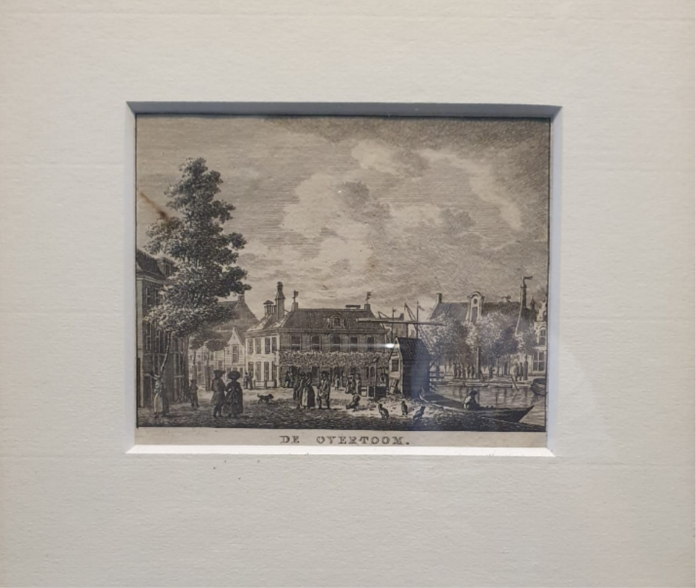 Antieke Kopergravure 'De Overtoom, Amsterdam' – 1793 – Door Karel Fredrik Bendorp naar Jan Bulthuis