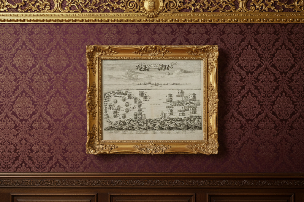 Antieke Gravure: De Legendarische Slag bij Nieuwpoort - 1600