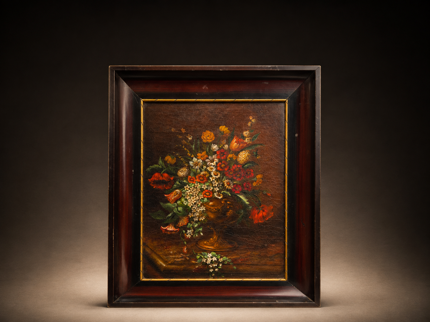 Schilderij_bloem_stilleven_-_19_eeuw_-_Hollandse_school