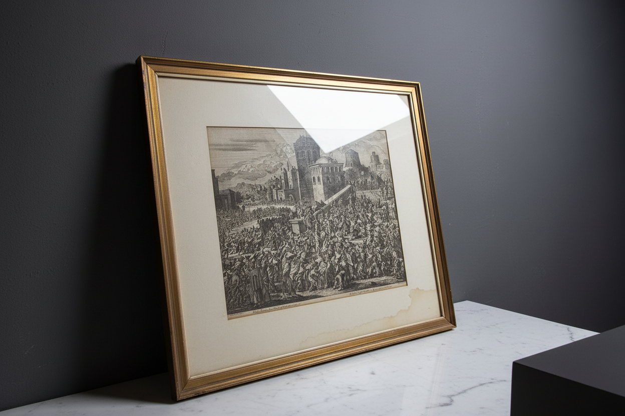 Jan Luyken – “Paulus wordt binnen Jeruzalem gevangen genomen” – Monumentale 18e-eeuwse Bijbelse Kopergravure
