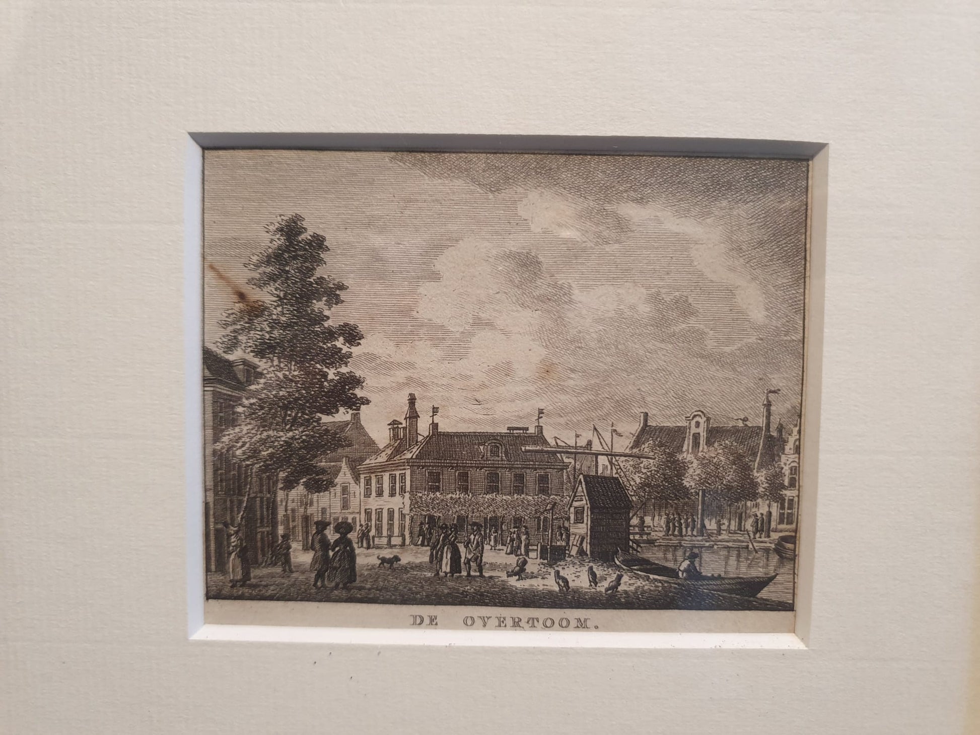 Antieke Kopergravure 'De Overtoom, Amsterdam' – 1793 – Door Karel Fredrik Bendorp naar Jan Bulthuis