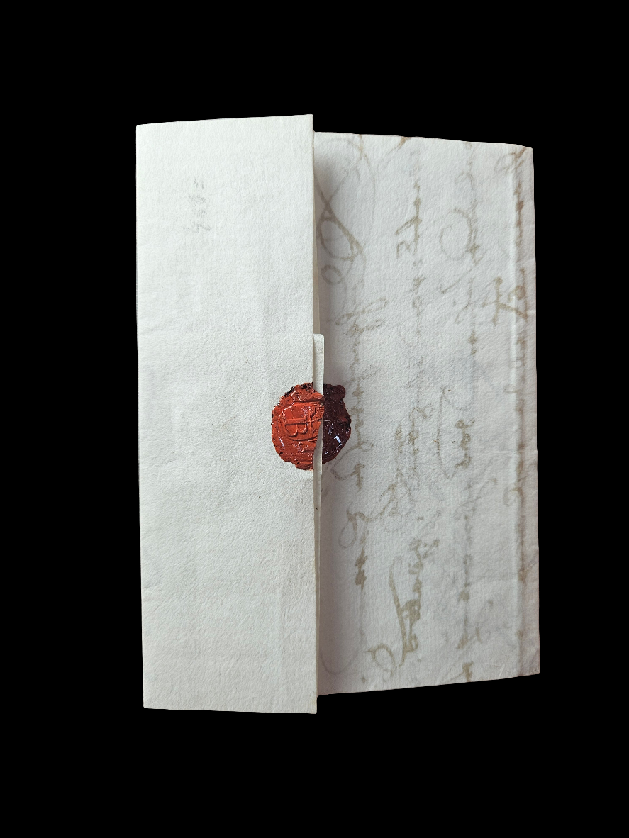 Authentieke Antieke Brief uit 1761 met Gebroken Zegel