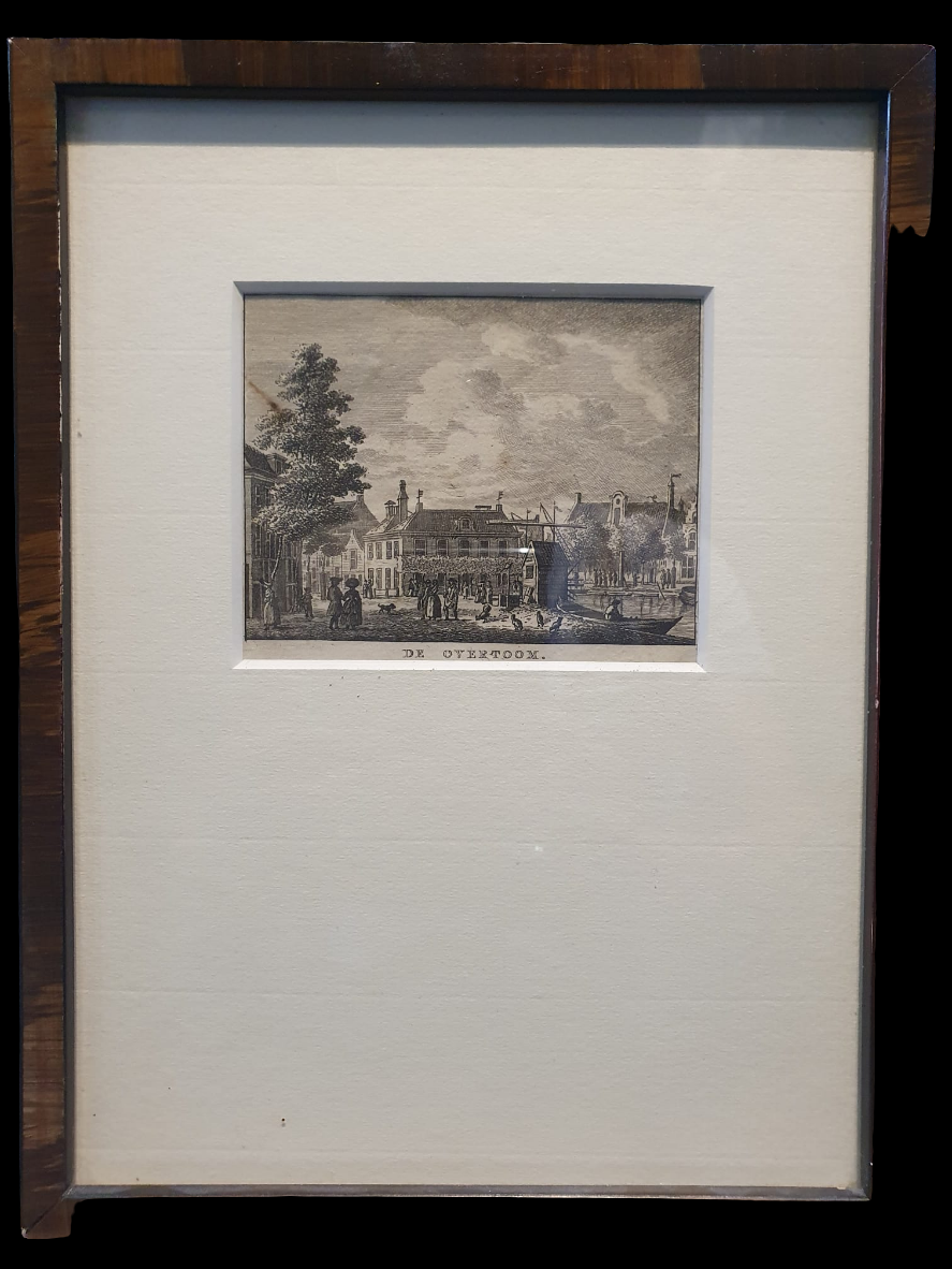 Antieke Kopergravure 'De Overtoom, Amsterdam' – 1793 – Door Karel Fredrik Bendorp naar Jan Bulthuis