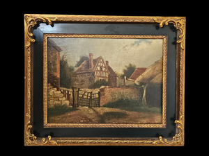 Schilderij door Ethel Dailey – 1889 – Olieverf op paneel – Landelijk Engels Tafereel