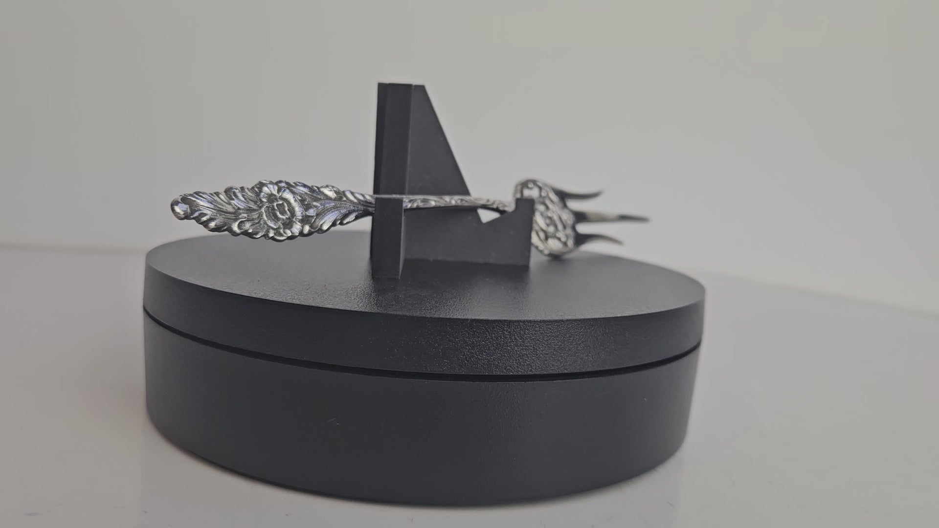 Prachtige Vintage Zilveren Rozenvork - Cakevork