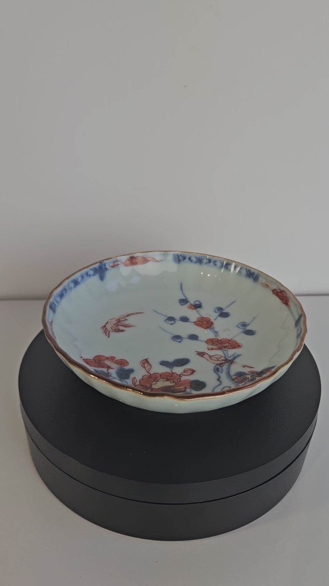 Amsterdams bont porseleinen bordje - 18 eeuw