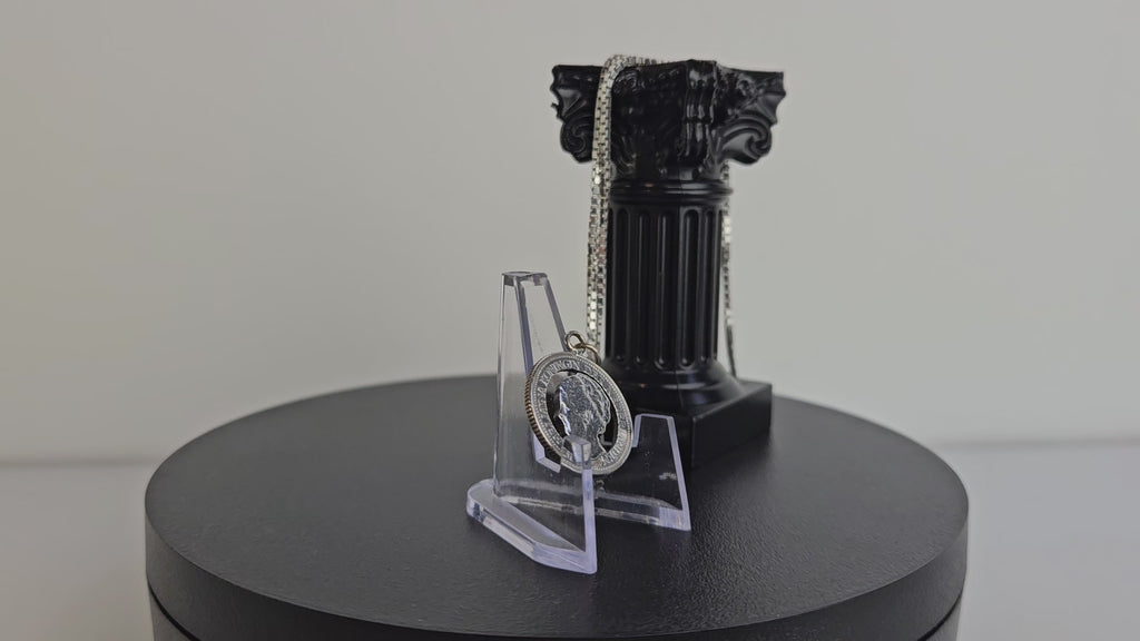 Zilveren "Stil Verzet" Ketting – Wilhelmina Kwartje in Venetiaanse Schakel