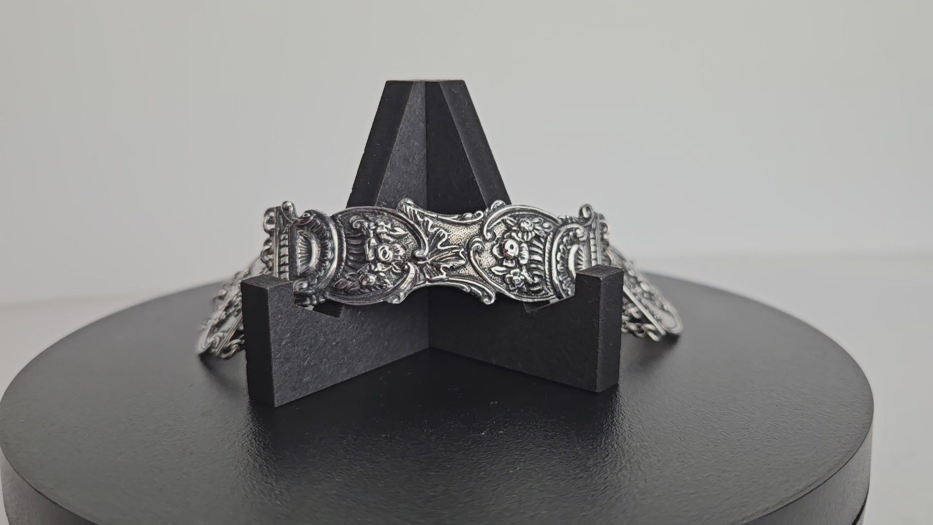 Antieke Zilveren Bijbelslot Armband | ca. 21 cm