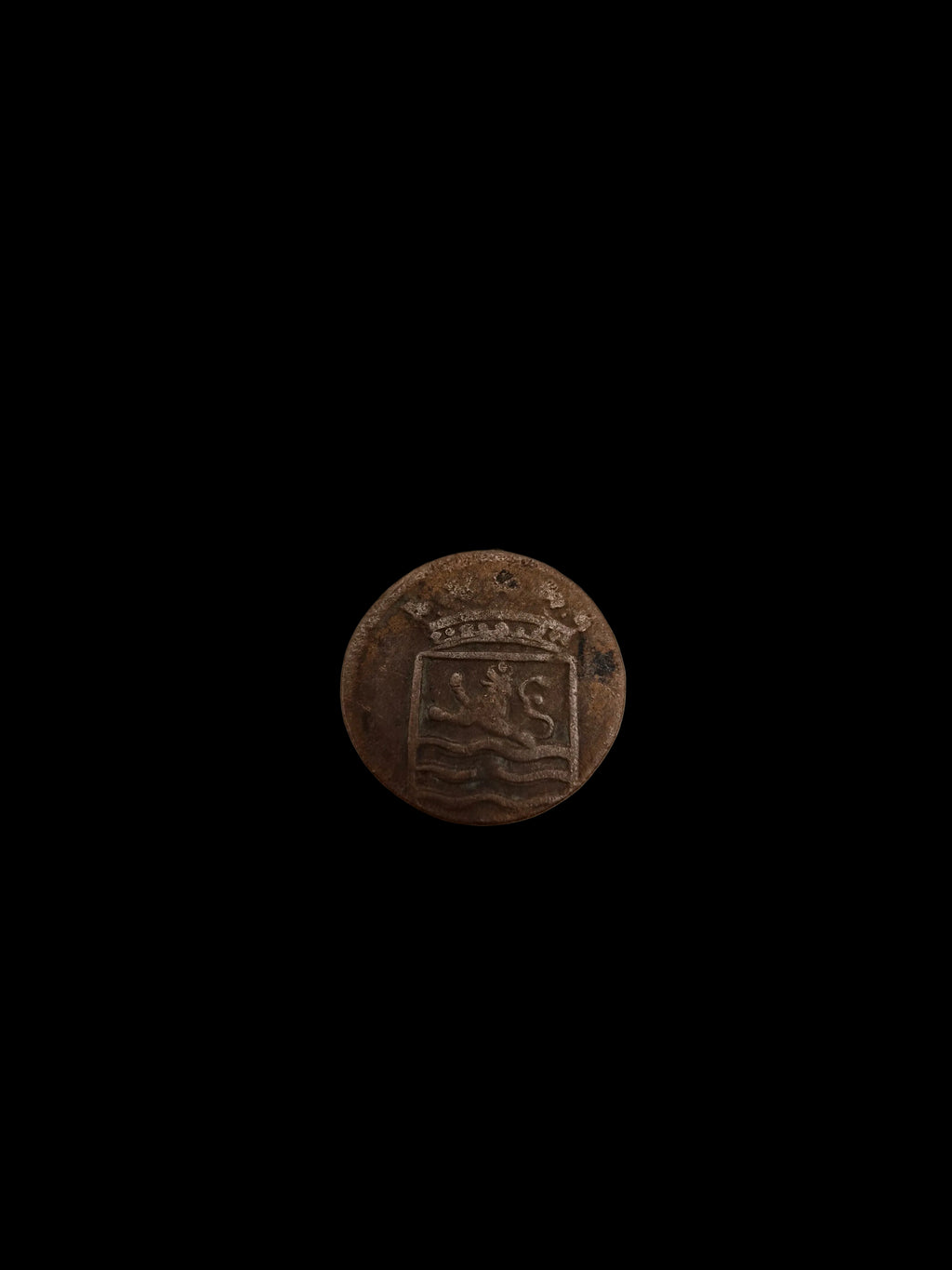 Voc munt uit 1767 foto van de achterkant